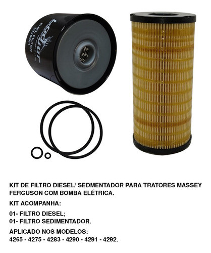 Filtro Diesel Bomba Elétrica Trator Massey 4265/4275/4283 1