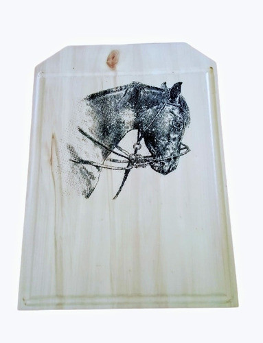 Tabla Para Asado, Grande Con Diseño De Caballo Criollo 0
