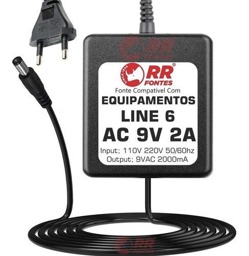 Fonte Ac 9v 2a Pra Line 6 Compativel Com Pod X3 Live 0