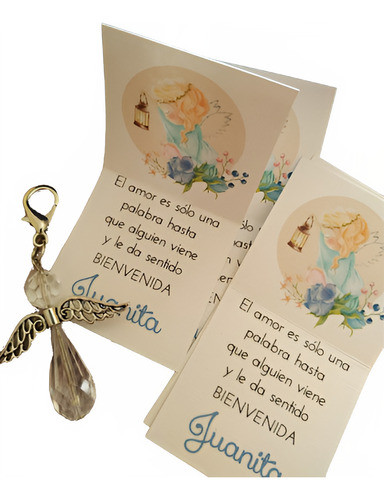 Llavero Dije Angelito En Caja Souvenir X 15 Unidades 0