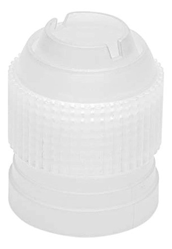 Pastry Tek Round White Plastic Large Russian Piping Tip Coup 1