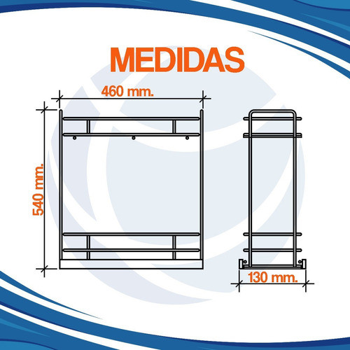 Canasto Extraíble Cromo Cocina Bajo Mesada 5020 Fark Cima M 1