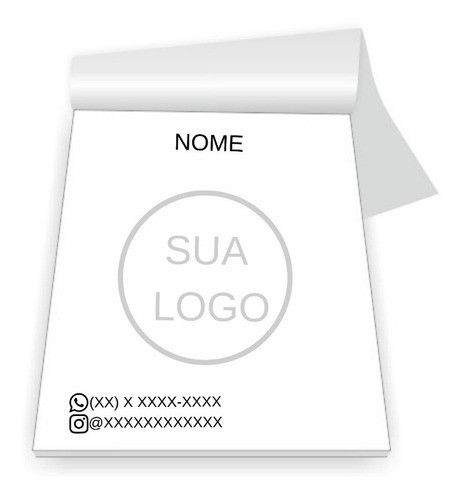 Blocos Bloquinhos Talão De Rascunho Personalizável - 2uni 0