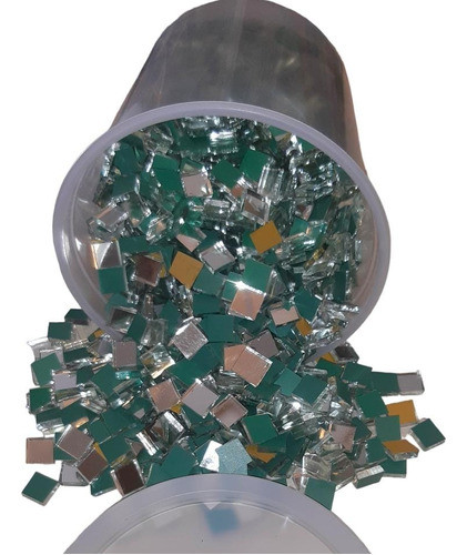 Espejitos De Vidrio 1x1cm. 1 Kilo. Ideal Para Mosaiquismo/de 0