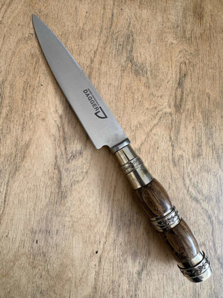 Cuchillo Artesanal Asado Madera Y Alpaca Redondo 3 Virolas 1