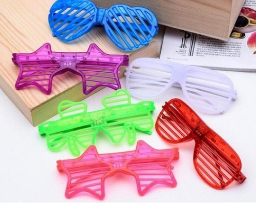 Lentes Flogger Led X 12 Cotillon Luminoso Fiesta. 6 Colores 1
