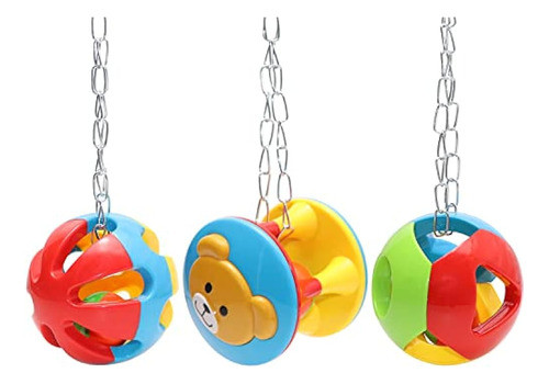 Bola Colgante De Pájaro Con Campana, Juguete Colorido Para M 0