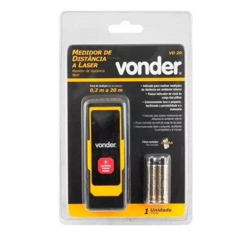 Medidor Distancia Laser 20m Vonder 0