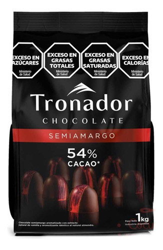Chocolate Semiamargo 54% Cobertura Tronador 1 Kilo Lodiser 0