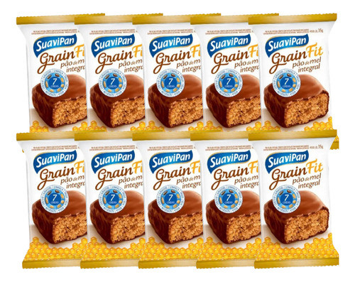 10un Pão De Mel Com Cobertura De Chocolate 35g Suavipan 0
