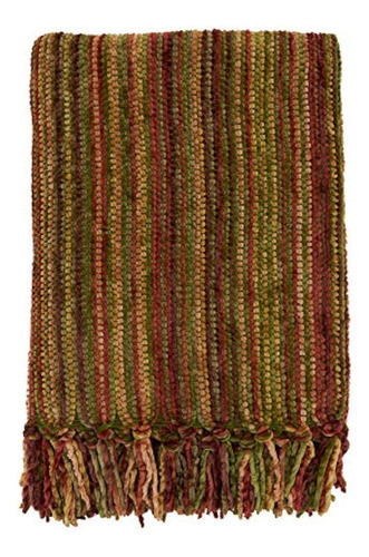 Saro Lifestyle Manta De Chenilla Multicolor, Th112.m5060, Mu 0