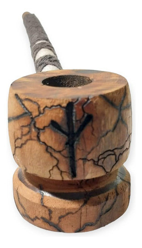 Cachimbo Xamanico Artesanal Runa Nórdica Algiz 0