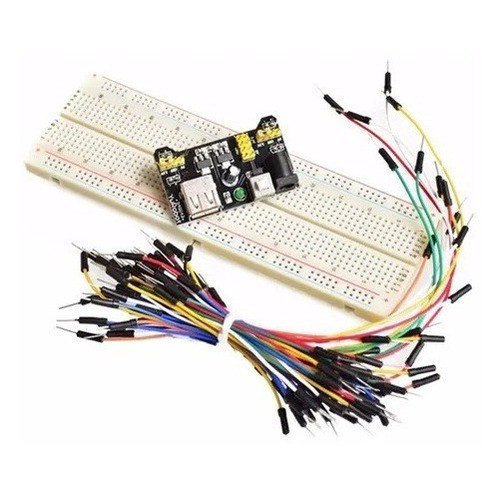 Kit Protoboard 830 + Jumper 65 Peças + Fonte Ajustavel 0