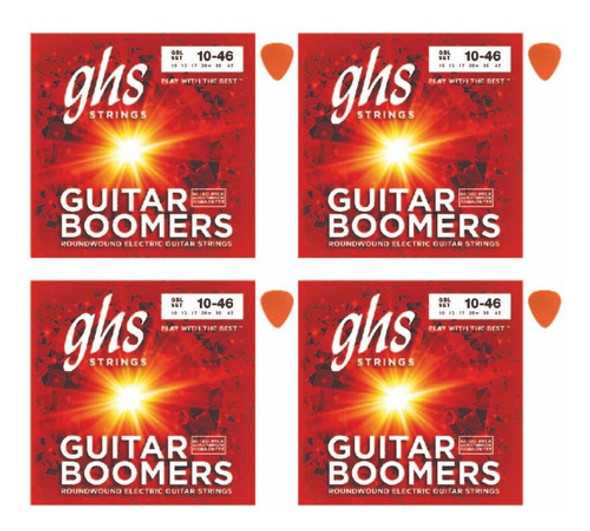 Pack De Encordados Guitarra Eléct.boomers Ghs 010 Gbl+púas 0