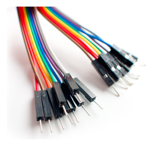 40 Cables Jumper Dupont Macho Macho 20cm Arduino Protoboard 0