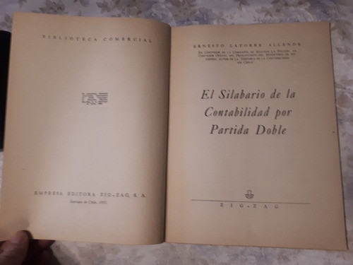 El Silabario De La Contabilidad - Ernesto Latorre Allende 1