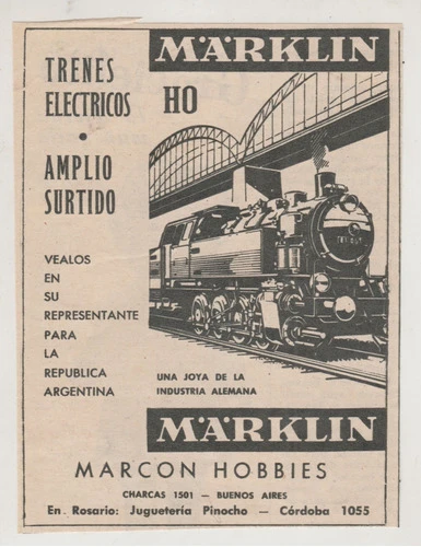 1960 3 Clippings Trenes Electricos Marklin Juguetes Vintage 0