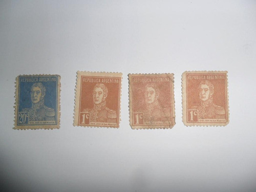 San Martin 20 Y 1 Centavo Estampilla Filatelia 0