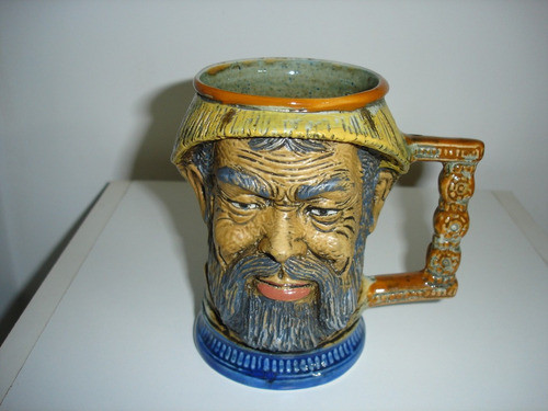 Antiguo Porron O Chopp Italiano Firmado Coleccion Rostro 0