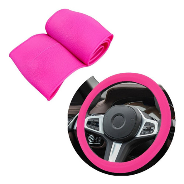 Cubre Volante + Funda Llave Silicona Ford Ka Nuevo - Rosa 1 Cubre Volante + Funda Llave Silicona Ford Ka Nuevo - Rosa 1
