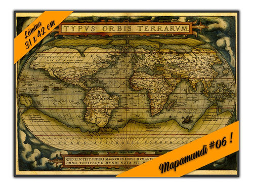 Mapamundi #06! Lámina Decoupage Autoadhesiva 30 X 42 Cm 0