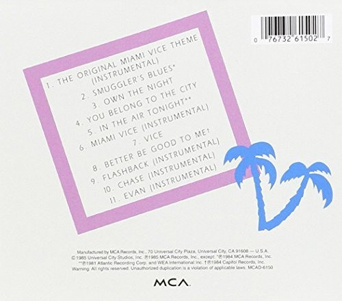 Cd Miami Vice Music From The Television Series - Jan Hammer 1