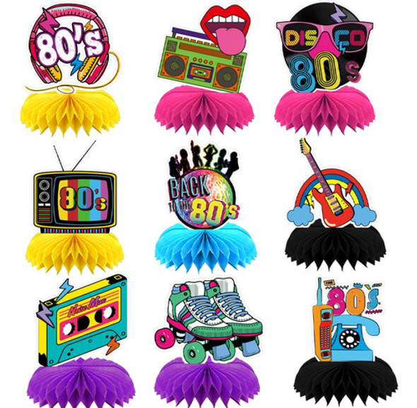 9 Peças De Decorações Dos Anos 80 Para Decorações De Festas 0 9 Peças De Decorações Dos Anos 80 Para Decorações De Festas 0