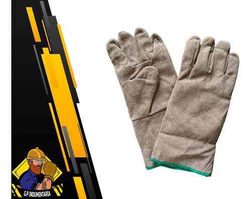 Guante De Cuero Forrado Para Soldar Soldador Herrero 0