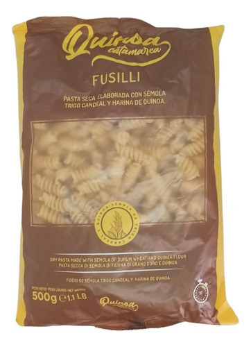 Pasta Seca Qui-noa Catamarca Penne Rigate 6 X 500 Gr 0