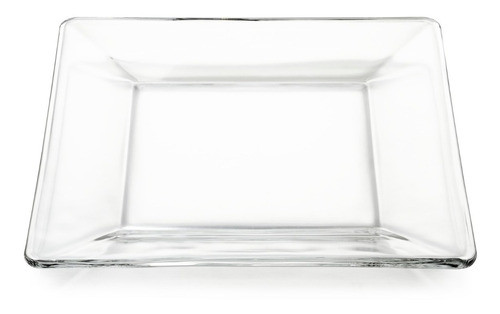 Plato De Vidrio Cuadrado Transparente 26 Cms - Libbey Tempo 0