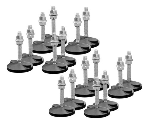 16 Sapatas Pé Nivelador Articulado Carga 800 Kgs M12 X 150 0