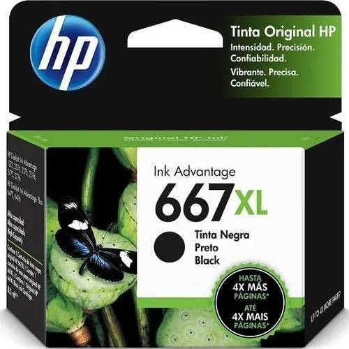Cartucho Tinta Hp (667) Xl Blk 2375/2775 Negro - Mosca 0