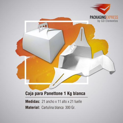 Cajas Para Pan Dulce Panettone 21x21x11 Pack X 50 Un 1