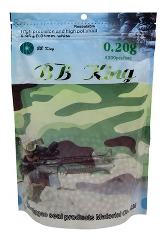 Kit 2 Pacotes Munição 5000 Bolinhas Airsoft 0,20g Bbking Avb 1