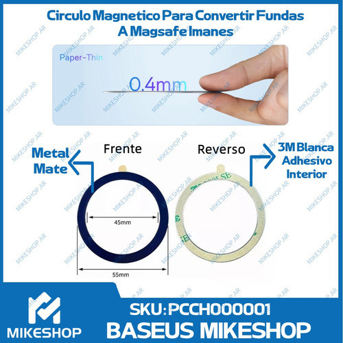 Círculo Magnético Para Convertir Fundas A Magsafe Imanes 1
