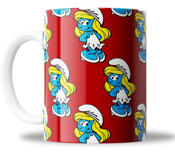 Taza De Ceramica - Los Pitufos 0