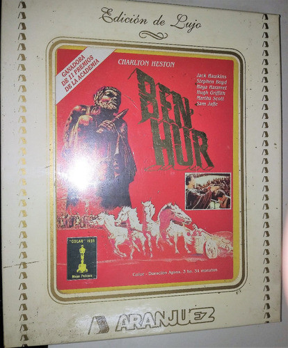 Ben Hur 2vhs Orig Ed. De Lujo - Hawkins Boyd Harareet Heston 0
