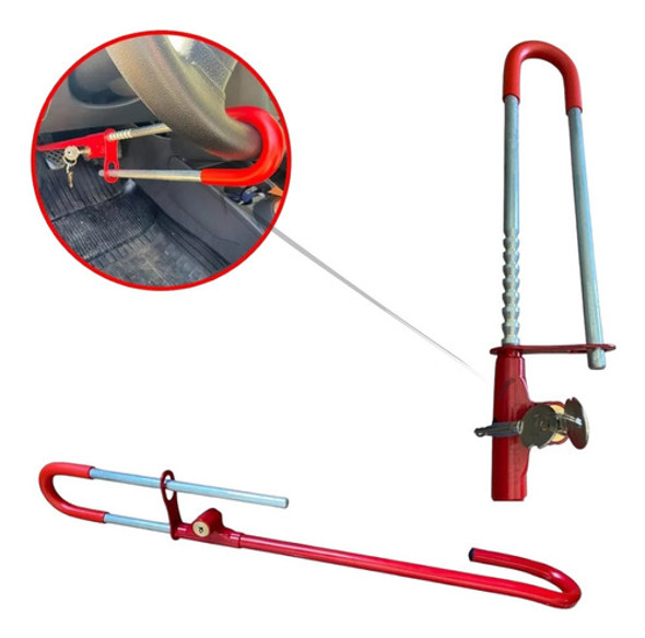 Trava Segurança De Carro Universal Antifurto Pedal Volante 0