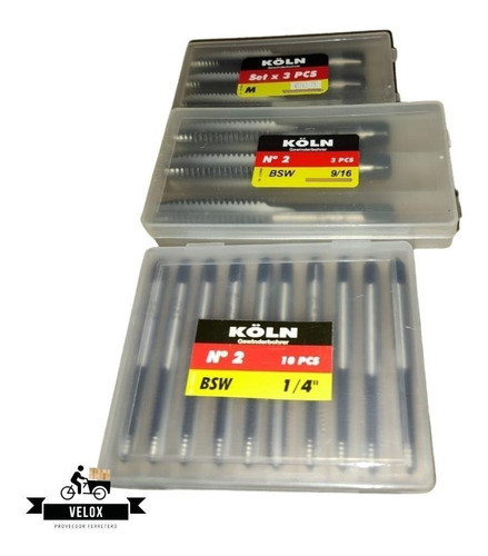 Machos De Roscar Paso/rosca Bsw 5/16 X18 (juego X 3u) Koln 1