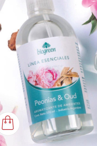Aromatizante Biogreen Peonias & Oud 500ml Sin Gatillo 0