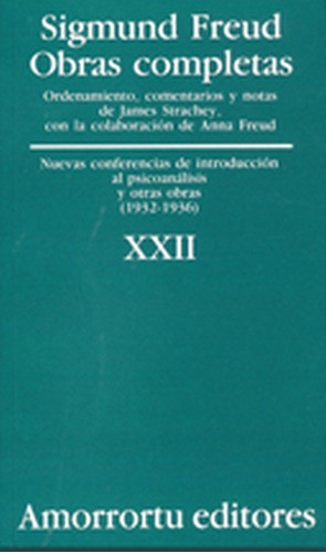 22. Obras Completas Sigmund Freud. Nuevas Conferencias De In 0