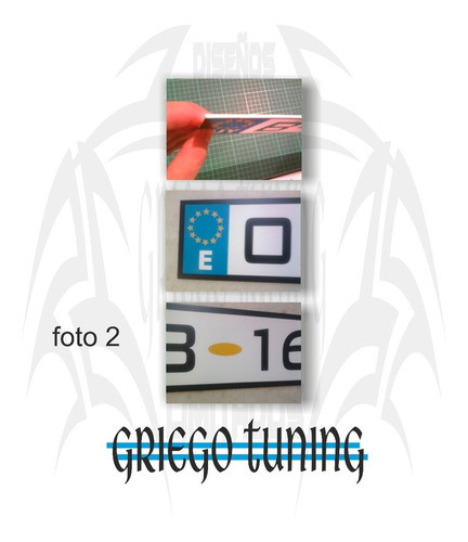 Matricula Estilo Europea Con Tus Números Tun/autos Oferta 1