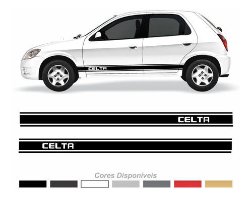 Adesivo Chevrolet Celta Faixa Lateral Personalizado Imp43 0