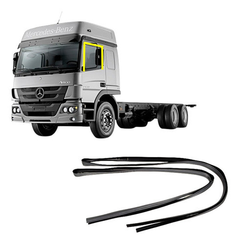 Jogo Borracha Canaleta Caminhao Mercedes Atron E Atego 0