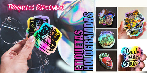 Sticker Autoadhesivo Holografico Metalizado Oro Plata Cobre 1