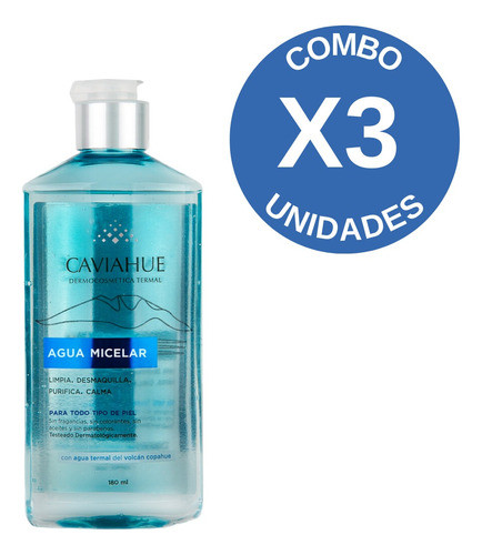 Combo X3 Agua Micelar Caviahue 180 Ml 1