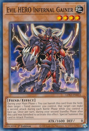 Evil Hero Infernal Gainer (lds3-en023) Yu-gi-oh! 0