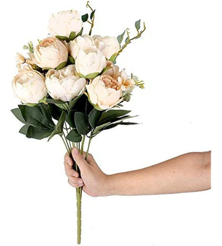 Louiesya Flores Artificiales Ramo De Flores De Peonía De Sed 1
