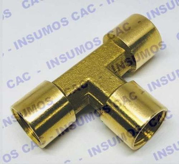 Conector Tee Bronce Rosca Hembra 1/4 Fet-04 0