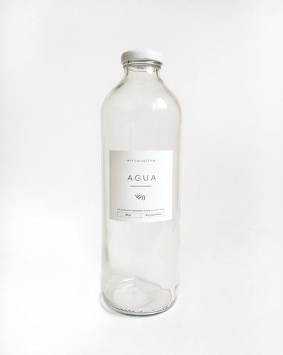 Set 3 Botellas Vidrio Hermetic Etiquetas Lavables A Eleccion 1